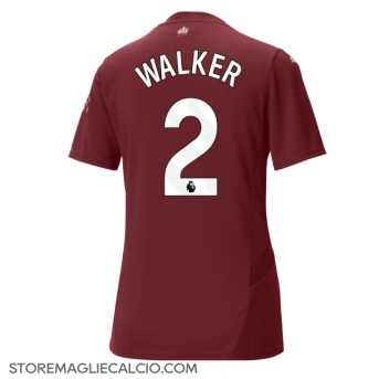 Manchester City Kyle Walker #2 Maglia Gara Terza Repliche 2024-25 Donna Maniche Corte